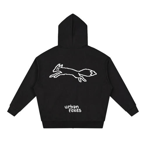 Pixel Leap - Loose Zip-through Hoodie